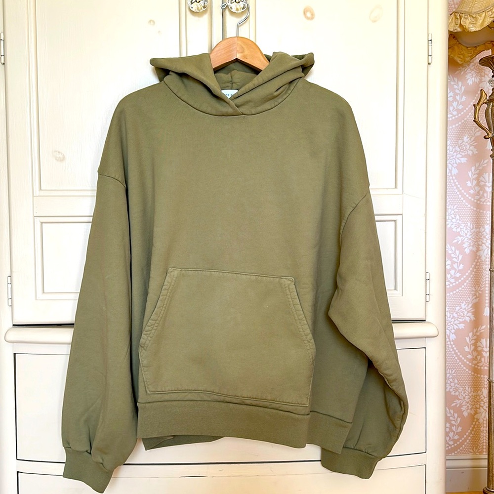John Elliot Replica Oversized Cropped Hoodie Hunter/Army Size 4/X-Large NWT